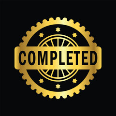 gold colorcompleted rubber stamp, flat education label minimalist design for digital and print projects
 Graphic Design Icons Making a Huge Impact on Visual Aesthetics