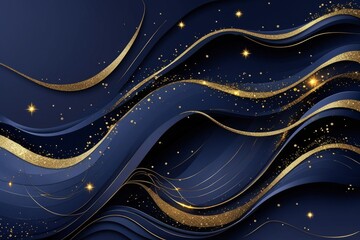 Yellow golden flowing liquid abstract background, oil texture on black