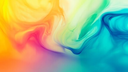 Obraz premium Vibrant tie-dye swirls in soft gradients, embodying creativity and fluidity in abstract design. 