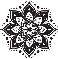 Indian Traditional and Cultural Rangoli, Alpona, Kolam, or Paisley vector line art. Bengal art India. for textile printing, logo, wallpaper Pro Vector