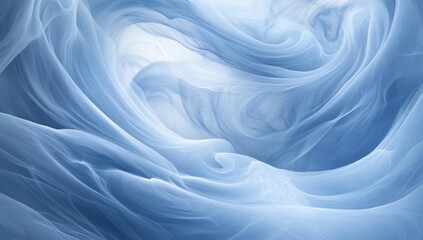 Obraz premium Abstract swirling blue smoke or fluid.