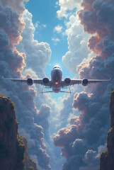 Airplane above the clouds、 fantastic world、A world I've never seen
