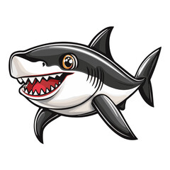 Obraz premium Shark cartoon vector illustration 