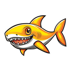 Shark cartoon vector illustration 
