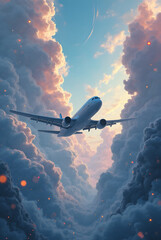 Airplane above the clouds、 fantastic world、A world I've never seen
