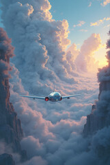Airplane above the clouds、 fantastic world、A world I've never seen
