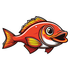 Fototapeta premium Parrotfish cartoon vector illustration 
