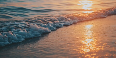 Serenity at sunset by the ocean