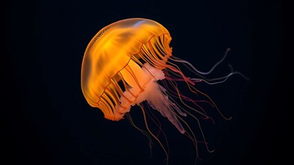 jellyfish in blue