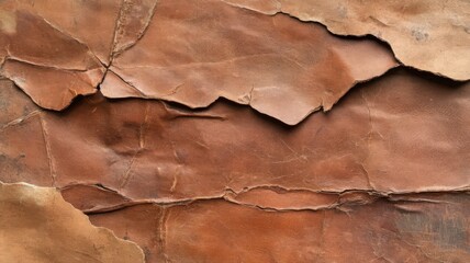 Abstract Brown And Tan Cracked Layered Texture Background