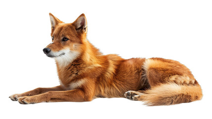 Obraz premium Dapper Dhole Lies Elegantly With Diamond Diadem Shining Softly in Bright Light