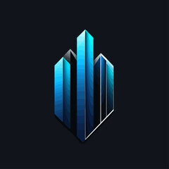 Modern Blue Abstract Logo Corporate Identity Graphic Design Concept