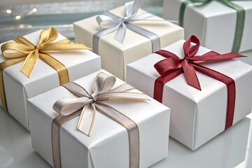 Obraz premium gift box with ribbon bow