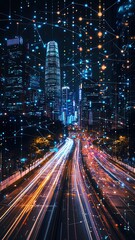 Obraz premium smart city network Smart City Data Analytics