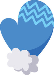 Warm winter mitten vector illustration