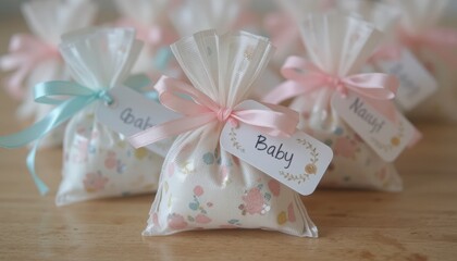Baby Shower Favor Bags, Pastel Colors - Pastel colors