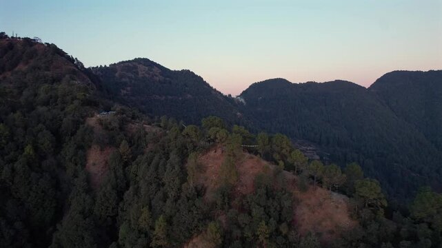 WinterLine during sunset in Mussoorie
