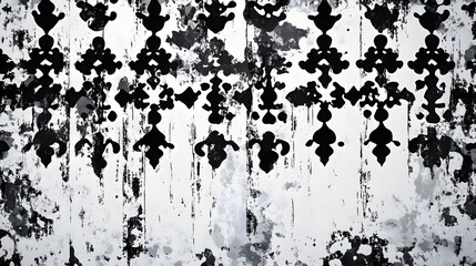 Mesmerizing Monochrome Fluid Art Splash and Drip Background with Geometric Patterns