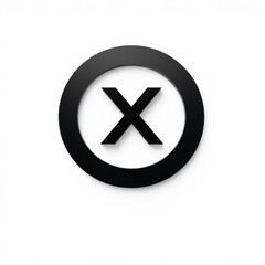 Obraz premium High-resolution stock photo of the letter X, minimalist commercial aesthetic, professional photography, bold typography, white background