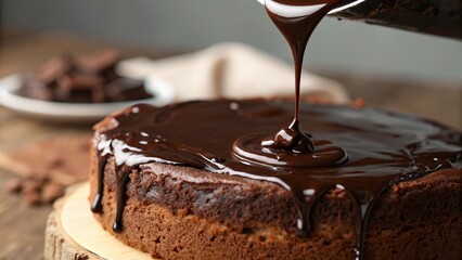 Obraz premium slice of chocolate cake