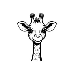 Cute Baby Giraffe Print SVG | African Wildlife Animal Vector | Sarafi Animal Lover Digital Download | Cricut Cut File Png, SVG, DXF