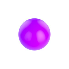 A smooth purple glossy sphere with highlights and reflections. Ideal for graphic design and creative visuals.