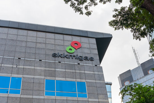 Jakarta, Indonesia - January 25, 2025: Special Task Force for Upstream Oil and Gas Business Activities (SKK Migas) office building in Jakarta, Indonesia.