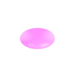 A pastel pink glossy disk with a smooth reflective surface, set on a transparent background.