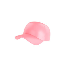 Fototapeta premium A soft light pink glossy baseball cap with subtle reflections. Great for feminine and stylish themes.