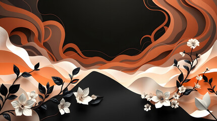 abstract background with flowers