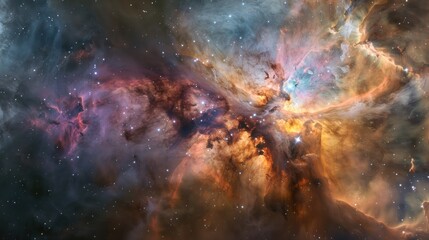 Fototapeta premium Cosmic Nebula - A Symphony of Gas and Dust