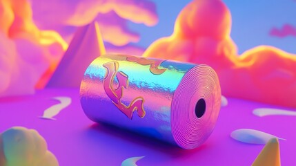 Holographic Foil Texture: Abstract Colorful Background