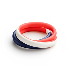 3D Resistance Bands Icon on White Background.