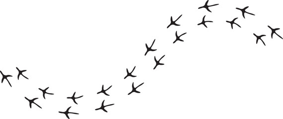 Dinosaur tracks icon . Dragon tracks foot print symbol silhouette black vector  isolated on transparent background. Dino cute trail texture. Hand drawn paleontology dinosaur paw prints.