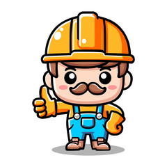 Fototapeta premium Thumbs Up Construction Worker