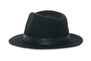 black hat isolated on transparent 