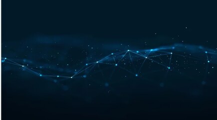 Abstract futuristic technology background with glowing connection lines and particles
