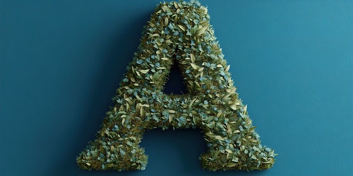 letter a made of diamonds