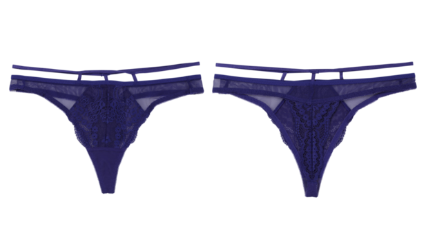 blue panties isolated on transparent  background