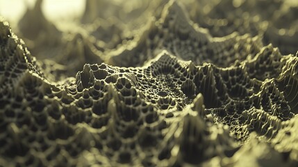 Close-up of intricate layered rock formations with subtle textures and earthy tones, showcasing natural geological patterns and detailed mantle structures. Earth science and geology concepts.