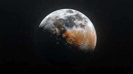 Fototapeta premium Alien Moon in Deep Space