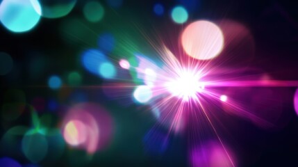 Obraz premium Striking Abstract Lighting for Background: Digital Lens Flare on a Dark Canvas