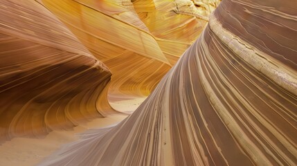 Close-up of intricate layered rock formations with subtle textures and earthy tones, showcasing natural geological patterns and detailed mantle structures. Earth science and geology concepts.