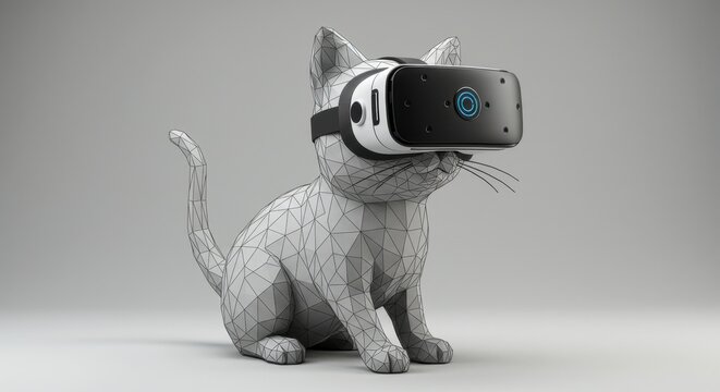 Playful Cat Illustration with Detailed Body and Face