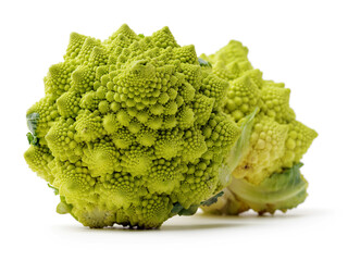 Romanesco broccoli cabbage (or Roman Cauliflower) isolated on white background