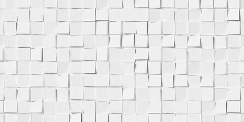 Array of randomly rotated white triangles background wallpaper banner