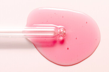 A sample of a moisturizing gel or serum for the skin. White background