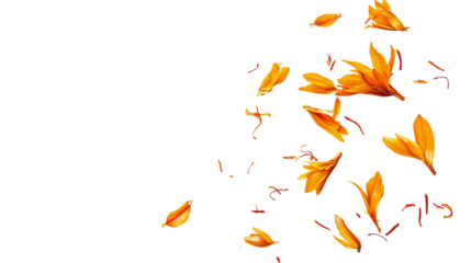 A pinch of saffron threads scattered