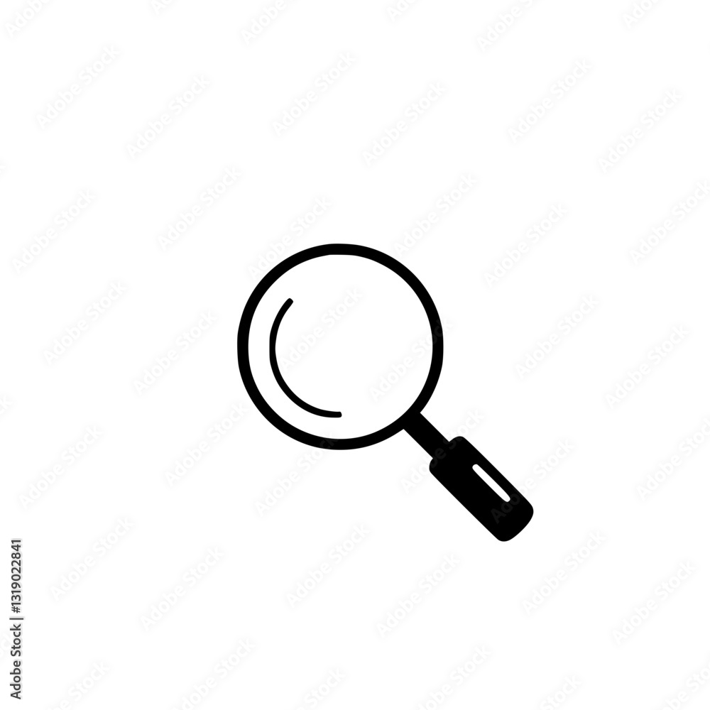 Poster magnifying glass: a symbol of exploration and scrutiny detailed icon with a transparent backdrop ide