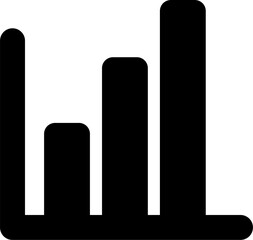bar chart vector illustration isolated on a transparent background. stroke vector icons for concept or web graphics.